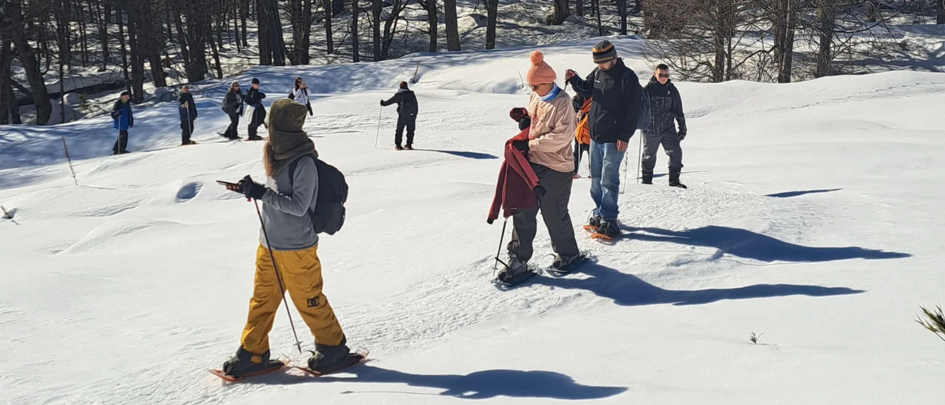 Caminata en la nieve con raquetas
